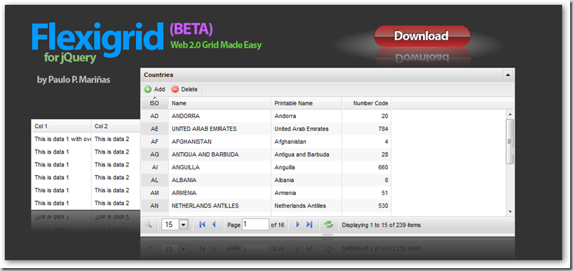 使用FlexiGrid实现Extjs表格效果方法分享