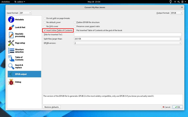 如何在Fedora上生成EPUB电子书