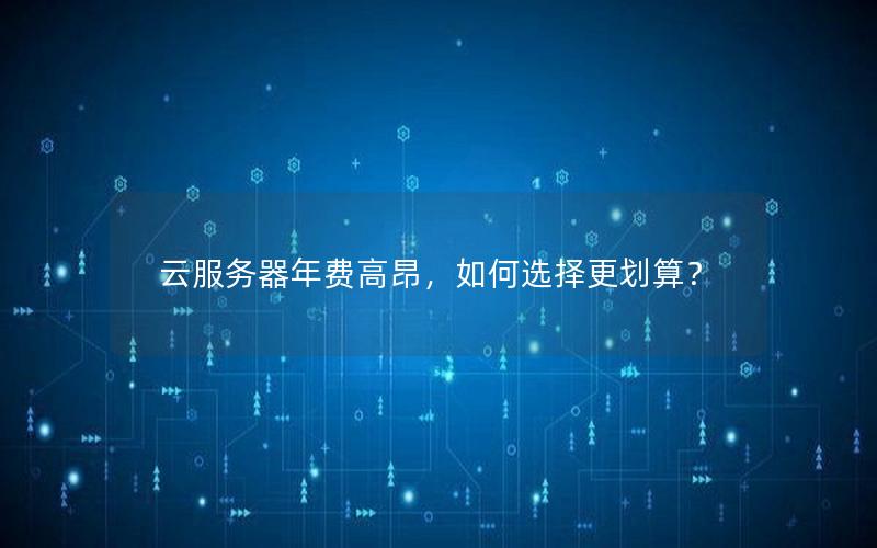 云服务器年费高昂，如何选择更划算？