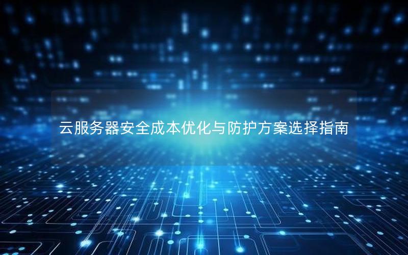云服务器安全成本优化与防护方案选择指南