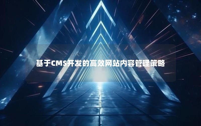 基于CMS开发的高效网站内容管理策略