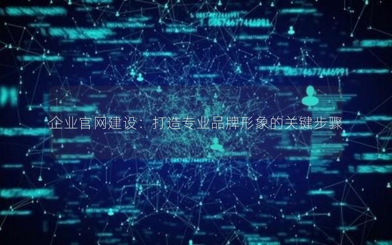 企业官网建设：打造专业品牌形象的关键步骤