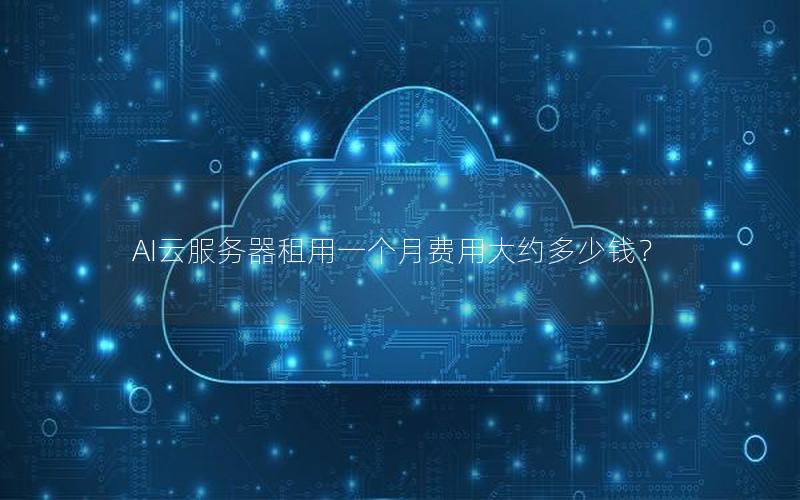 AI云服务器租用一个月费用大约多少钱？