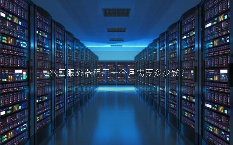 2兆云服务器租用一个月需要多少钱？