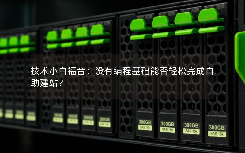 技术小白福音：没有编程基础能否轻松完成自助建站？
