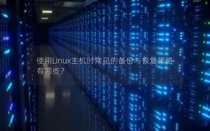 使用Linux主机时常见的备份与恢复策略有哪些?