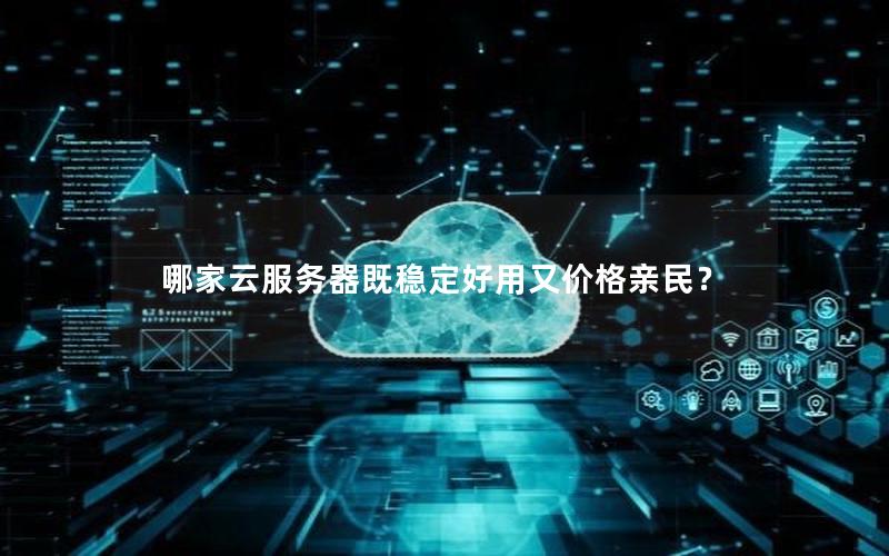 哪家云服务器既稳定好用又价格亲民？