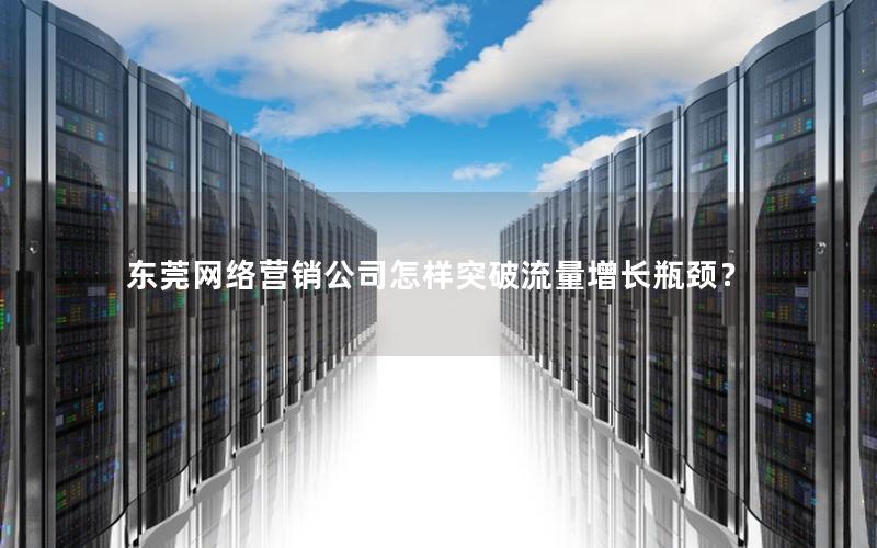 东莞网络营销公司怎样突破流量增长瓶颈？