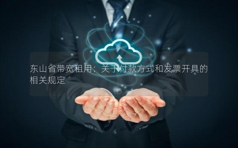 东山省带宽租用：关于付款方式和发票开具的相关规定