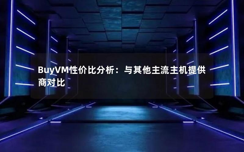 BuyVM性价比分析：与其他主流主机提供商对比