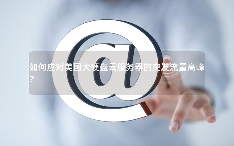 如何应对美国大硬盘云服务器的突发流量高峰？