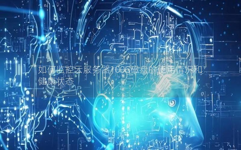 如何监控云服务器100G磁盘的使用情况和健康状态