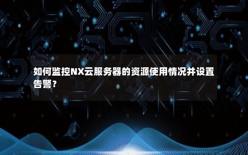 如何监控NX云服务器的资源使用情况并设置告警？