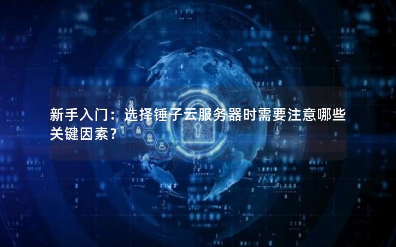 新手入门：选择锤子云服务器时需要注意哪些关键因素？