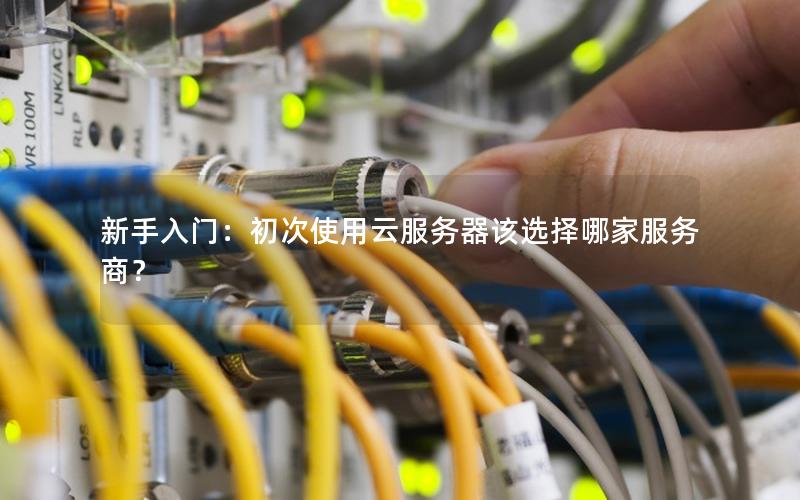 新手入门：初次使用云服务器该选择哪家服务商？