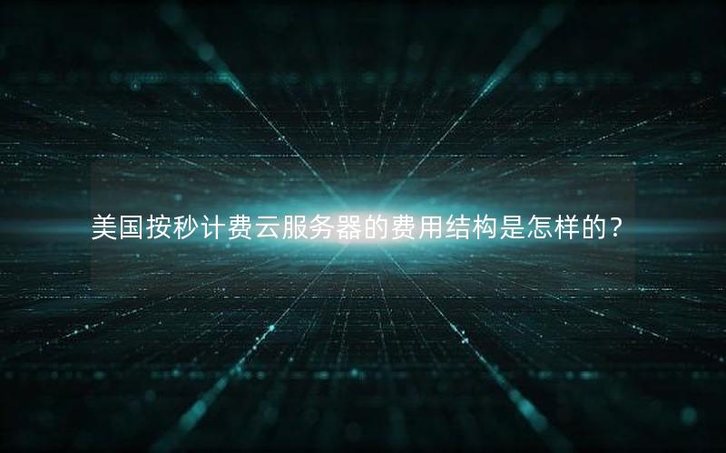 美国按秒计费云服务器的费用结构是怎样的？